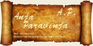 Anja Paravinja vizit kartica